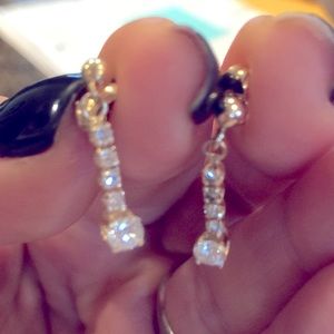 Diamond drop earrings